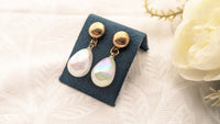 White Rainbow Pearl Drop Earring