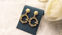 Anti Tarnish Yellow Flower Drop Earrings