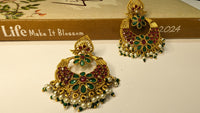 Blue And Maroon Kundan Stone Traditional Chanbalis