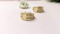 Gold Plated Circular Half Hoop Earrings (Silver 925)