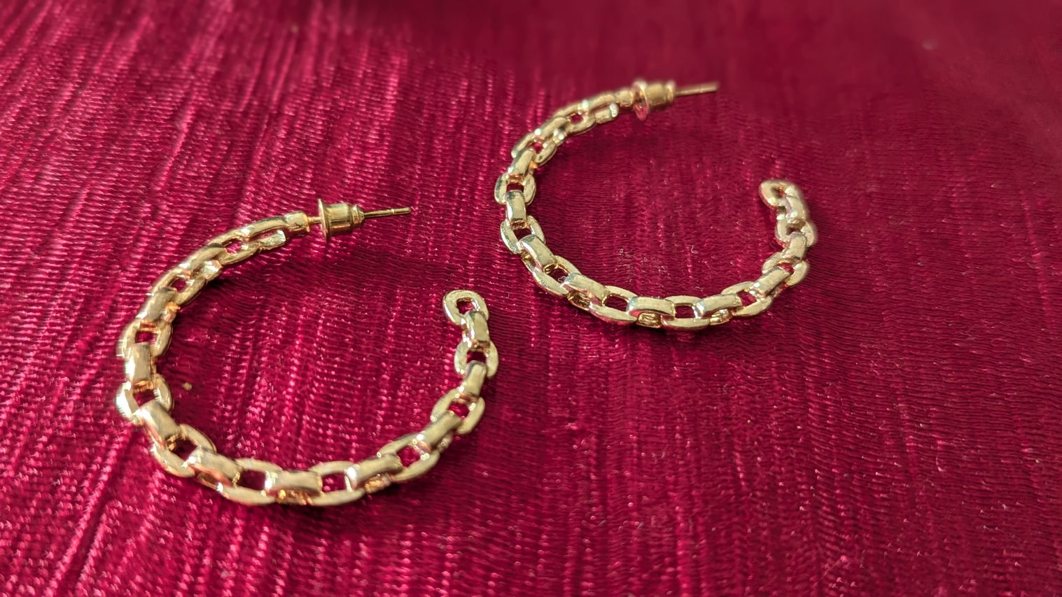 Korean Gold Plated Circular Hoop Earrings