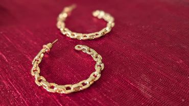 Korean Gold Plated Circular Hoop Earrings