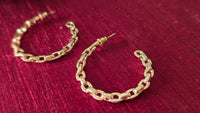 Korean Gold Plated Circular Hoop Earrings