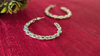 Korean Silver Plated Circular Hoop Earrings