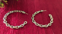 Korean Silver Plated Circular Hoop Earrings