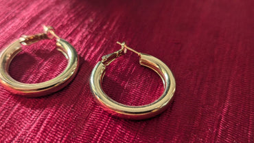 Gold Plated Bali Hoop Earrings