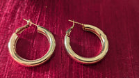 Gold Plated Bali Hoop Earrings