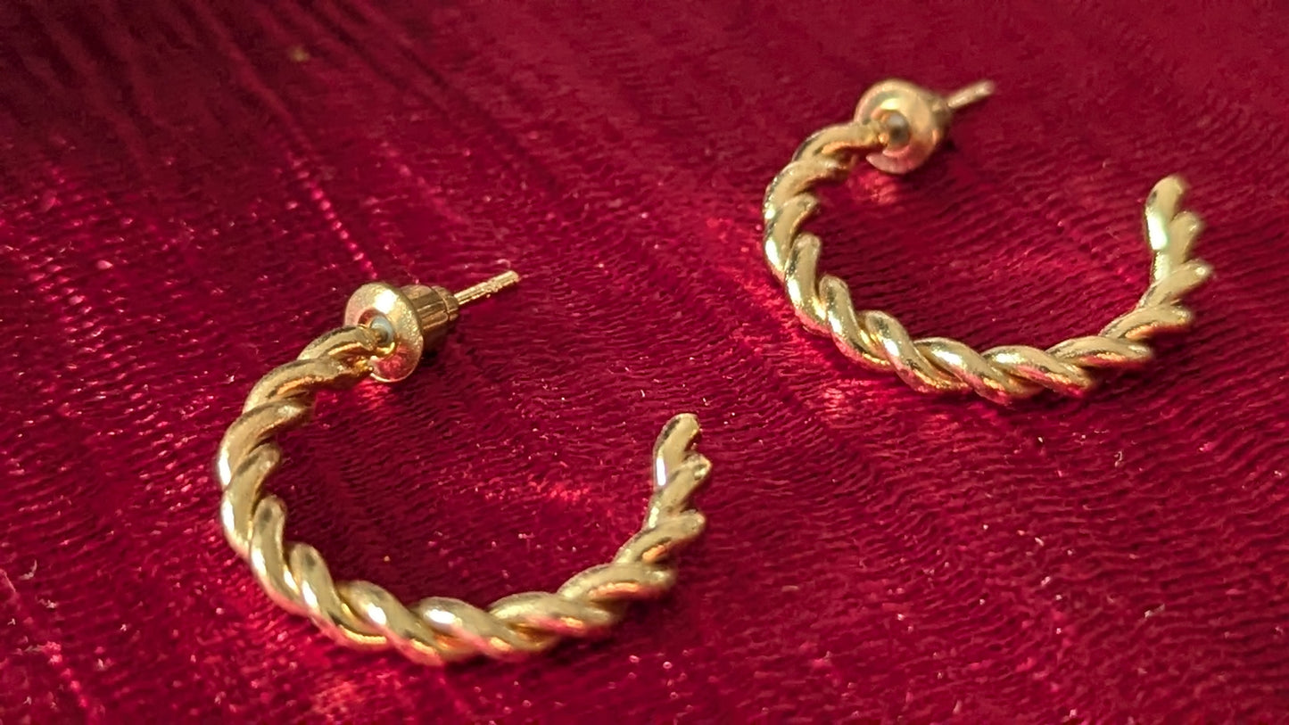 Circular Gold Hoop Earrings