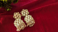 White Beads & Pearl Jhumka Earrings