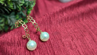 Gold Plated Pearl Drop Earrings