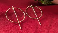 Round Hoop Stud Earring