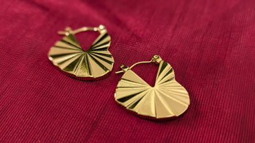 Gold Plated Love Hoop Stainless Steel Earrings