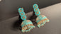 Light Blue Dome Shaped Traditional Meenakari Jhumkies