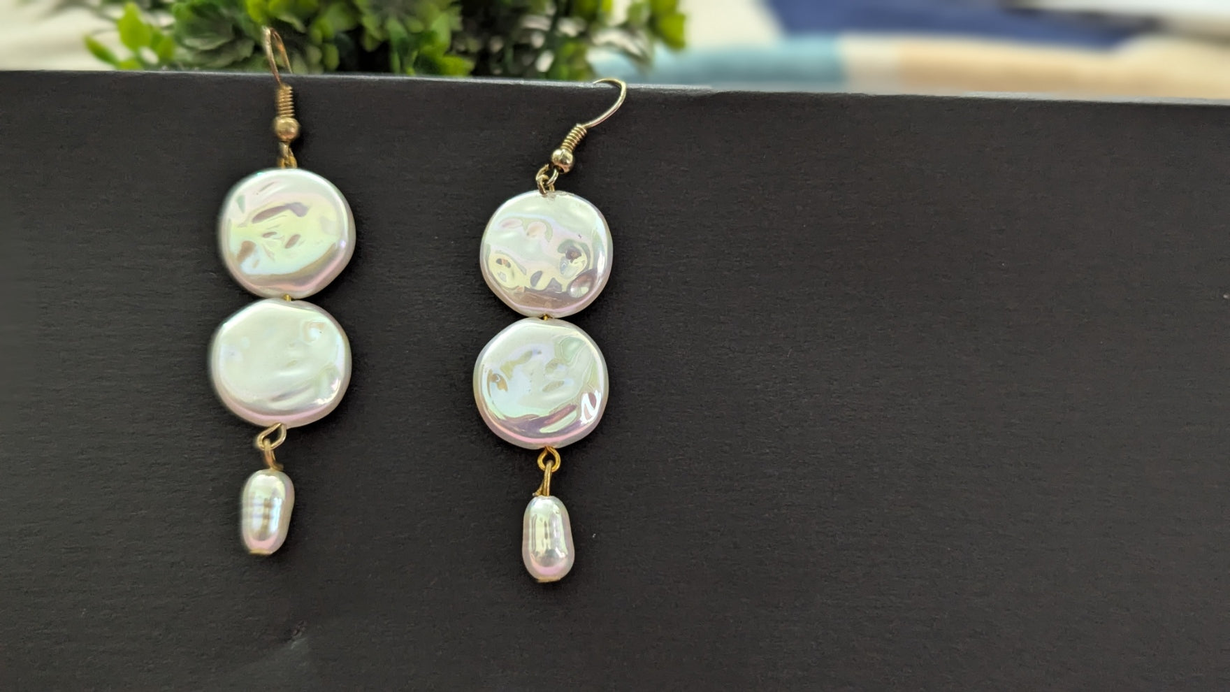 Handmade Faux Pearl Drop Earrings