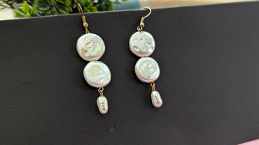 Handmade Faux Pearl Drop Earrings