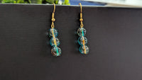 Blue Water Crystal Beads Earrings