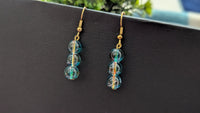 Blue Water Crystal Beads Earrings