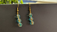 Blue Water Crystal Beads Earrings