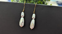 Handmade Faux Pear Drop earrings