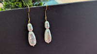 Handmade Faux Pear Drop earrings