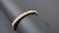 Diamond Studded Rose Gold Anti Tarnish Metal Bracelet