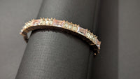 Diamond Studded Rose Gold Anti Tarnish Metal Bracelet