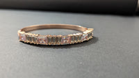 Diamond Studded Rose Gold Anti Tarnish Metal Bracelet