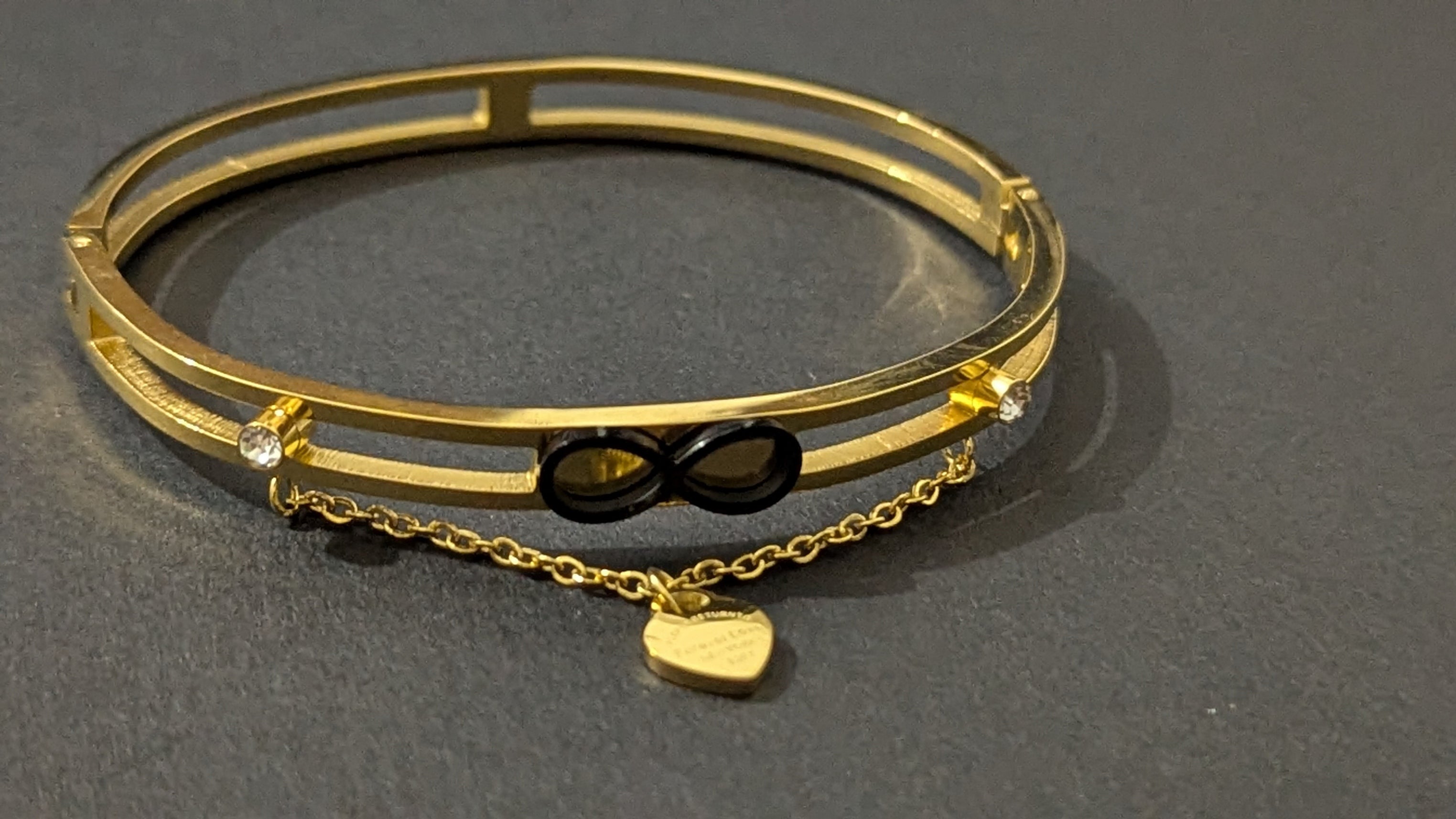 Gold Plated Anti Tarnish Infinity Love Bracelet