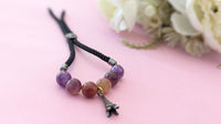 Purple & Brown Glass Beads Dori Bracelet