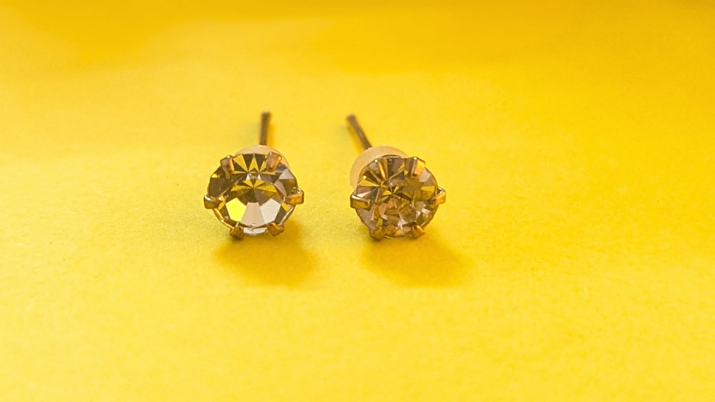 Set Of 2 CZ Stud Earrings