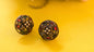 Multicolor Kundan Stone Studded Silver Oxidized Stud Earring