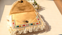 Golden Brown Banjara Envelope Sling Bag | Clutch With Multicolor Beads