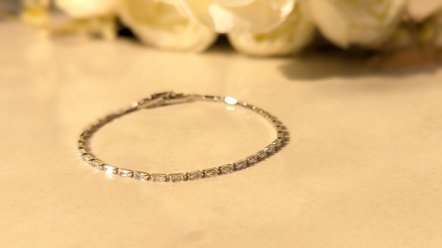 Silver Plated AD Bracelet For Women & Girls