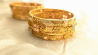 Set Of 6 Temple Design Bangles For Women | Size 2.6