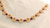 Purple Beads & Pearl Studded Maangtika