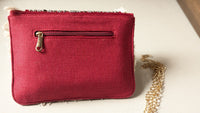 Red Banjara Sling Bag | Clutch With Mirror Work