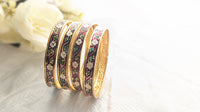 Set Of 4 Traditional Rajasthani Minakari Bangles | Size 2.