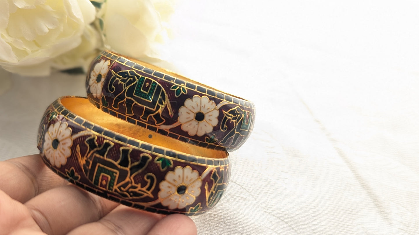 Set of 2 Traditional Minakari Bangles | Size 2.6