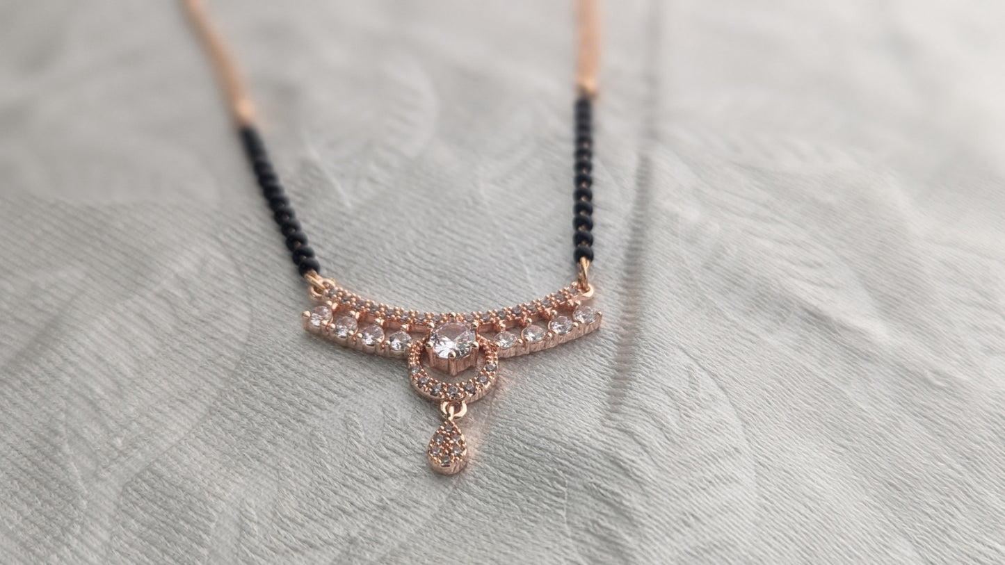 Rose Gold AD Studded Mangalsutra