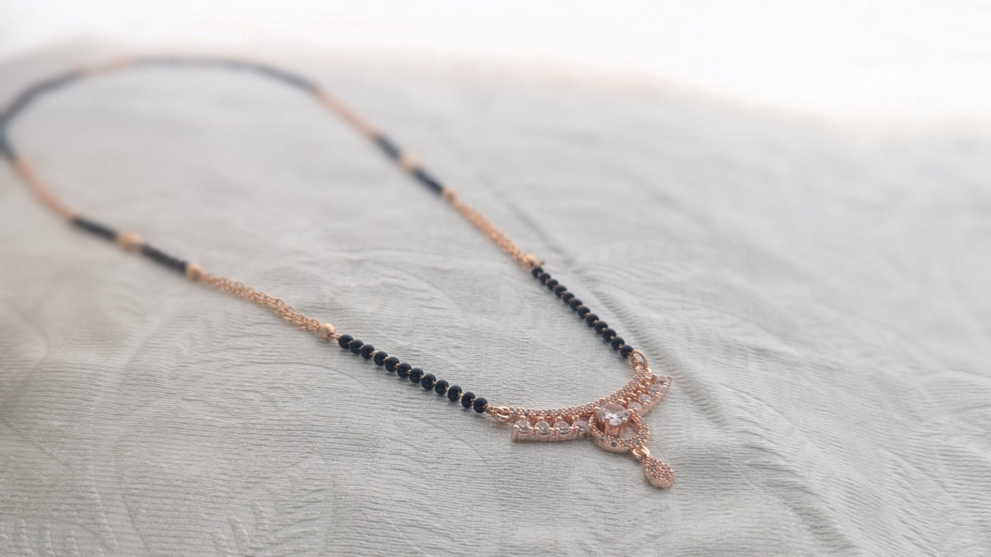 Rose Gold AD Studded Mangalsutra