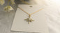 Gold Plated Crystal Shape Pendant Chain Necklace