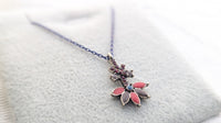 Multi Color Flower Shape Blue Chain Necklace