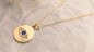 Gold Plated Evil Eye Pendant Chain Necklace