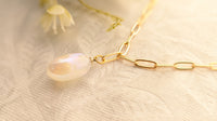 Gold Plated Pearl Pendant Chain Necklace